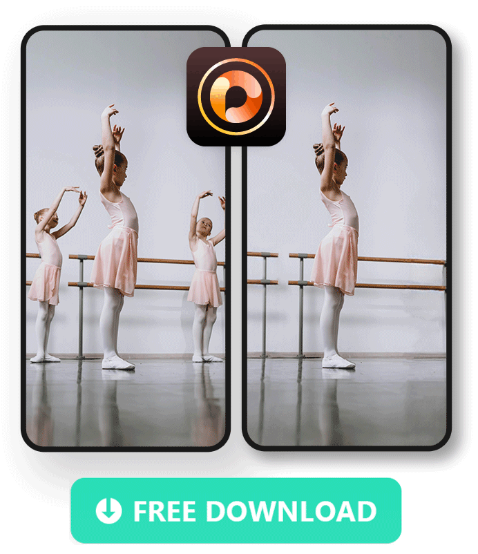 Removing other girls at a ballet performance with PhotoDirector